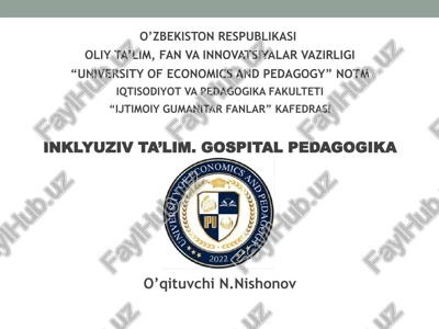 imkoniyati cheklangan bolalar ta’limiga oid pedagogik nazariyalar va ularning inklyuziv ta’limdagi o‘rni — PPTX