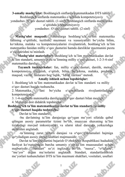boshlang‘ich ta’lim matematikadan dts tahlili — DOC