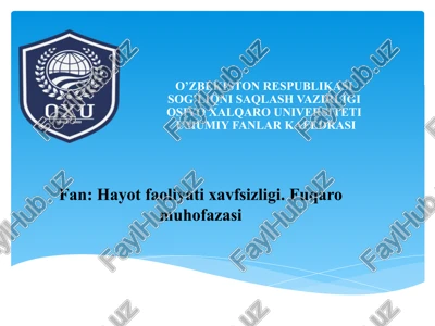 o’zbekiston respublikasi sog’liqni saqlash vazirligi o’qituvchilari uchun — PPTX