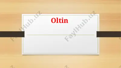 oltin — PPTX