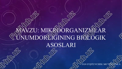 mikroorganizmlarunumdorliginingbiologikasoslari — PPTX