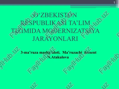 o‘zbekiston respublikasi“ta’lim to‘g‘risida”gi qonuni — PPT