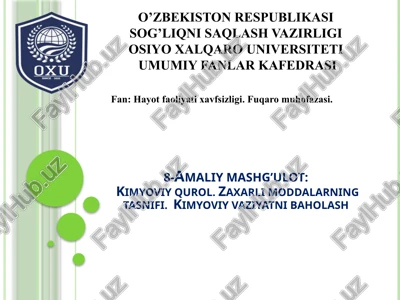 kimyoviy qurol — PPTX