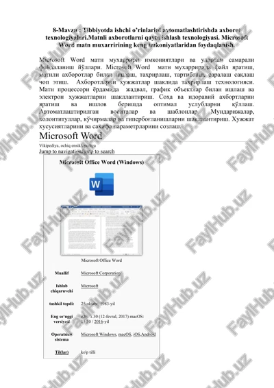microsoft word — DOCX