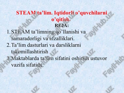 steam ta’lim — PPTX