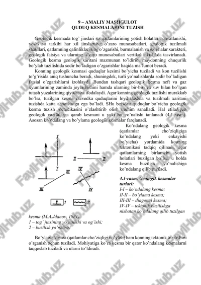 quduq kesmalarini tuzish — DOCX