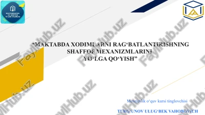 davlat hokimiyati va vakillarining ta'lim tashkilotlarini rivojlantirish — PPTX