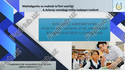 sust o`zlashtiruvchi o`quvchilar uchun trening — PPTX