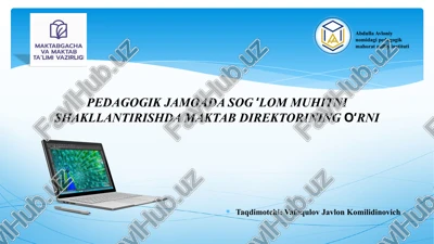 maktab direktorining o‘rni — PPTX