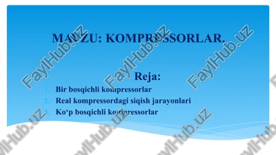 kompressorlar — PPTX