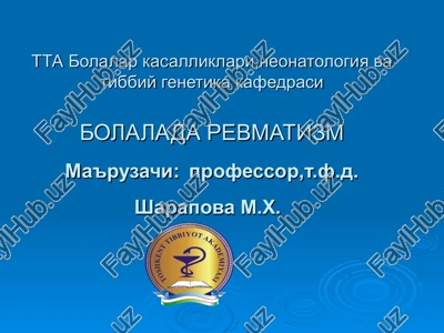 utkir revmatik isitma — PPT