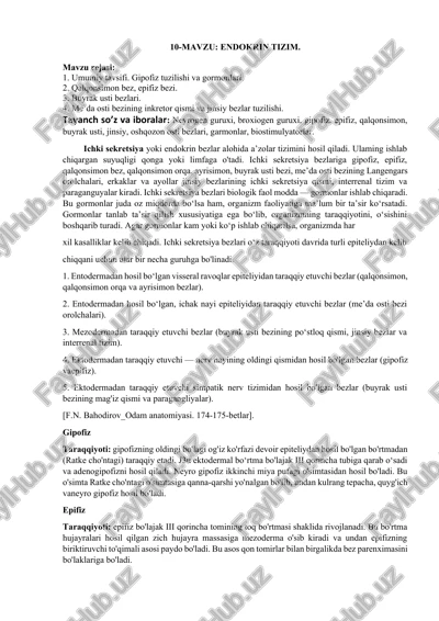 endokrin tizim — DOCX