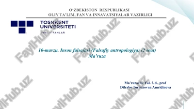 insonfalsafasi(falsafiyantropologiya) — PPTX
