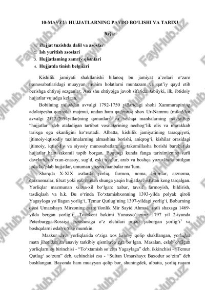 hujjatlar — DOCX