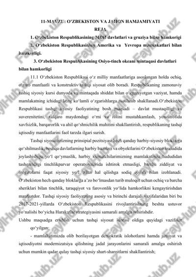 o‘zbekiston va jahon hamjamiyati — DOCX