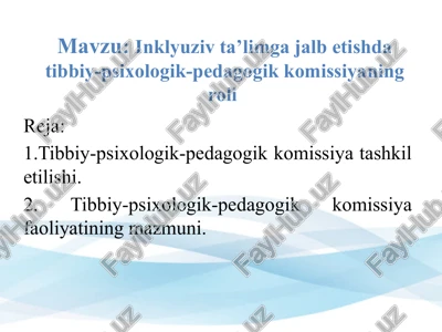 tibbiy-psixologik-pedagogik komissiya — PPTX