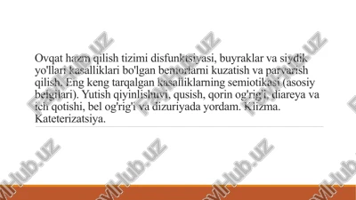 ovqathazm qilish tizimi disfunktsiyasi — PPTX