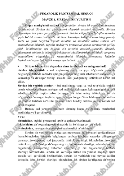 fuqarolik protsessual huquqi — DOCX