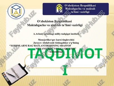 jurayevabdulvosidabduqahhoro‘g‘i — PPTX