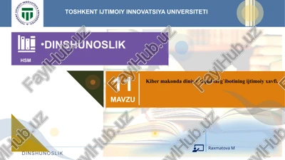 kibermakon tushunchasi va uning mazmun-mohiyati — PPTX