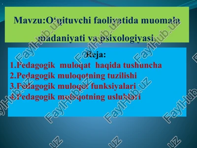 pedagogik muloqot — PPTX