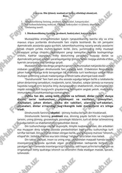 dinshunoslik — DOCX