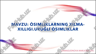 ochiq uruğli òsimliklar — PDF