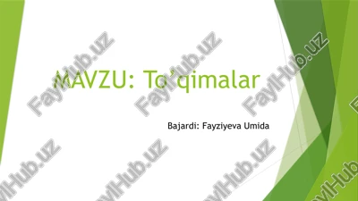 to’qimalar — PPTX