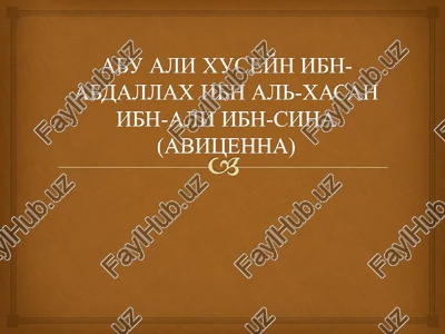 abu ali ibn sino — PPT