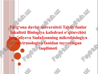 mikrobiologiya fani — PPTX
