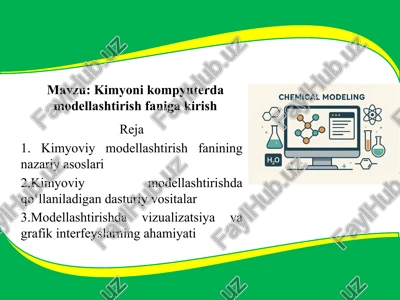 kimyo viy modellashtirish fanining nazariy asoslari — PPTX