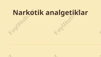 narkotik analgetiklar — PPTX