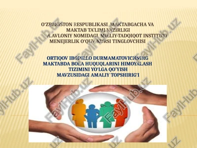 o‘zbekiston respublikasi maktabgachava maktab ta’limi vazirligi a.avloni nomidagi milliy-tadqiqot instituti — PPTX