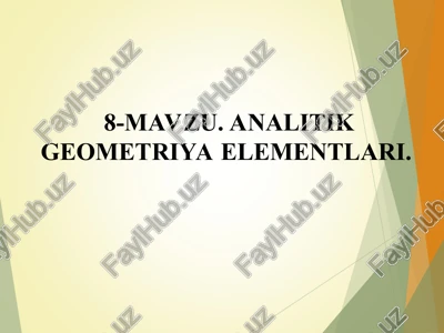 analitik geometriya elementlari — PPT