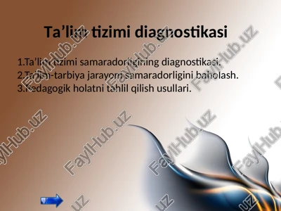 ta’lim tizimi diagnostikasi — PPTX