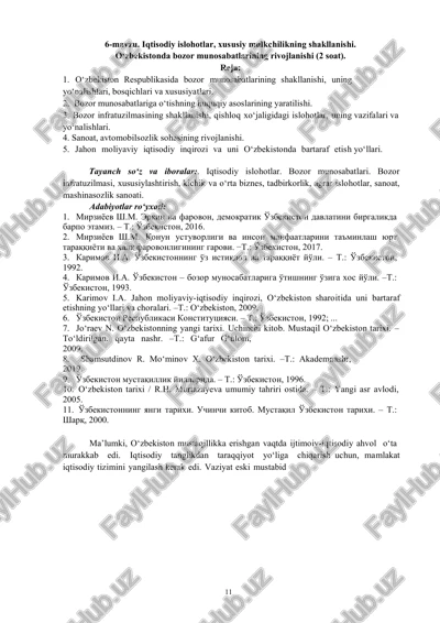 iqtisodiy islohotlar — DOCX