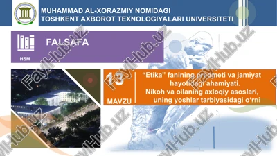 etika fanining predmeti va jamiyatdagi ahamiyati — PPT