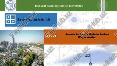 javada arifmetiki fodalar — PPTX