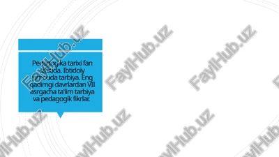 pedagogika tarixi fan sifatida — PPTX