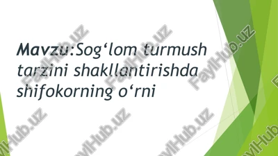 sog‘lom turmush tarzini — PPTX
