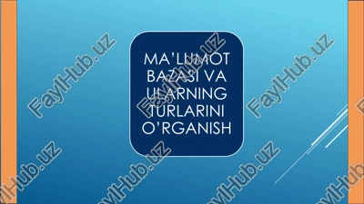ma'lumotlar bazasi — PPTX