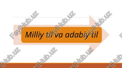 adabiyot va milliy til o'qitish — PPTX