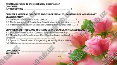 approach to the vocabulary classification — PPTX