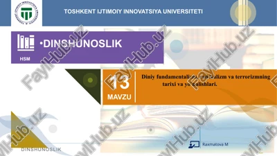 islom niqobidagi ekstremizimning g’oyaviy ildizlari — PPTX