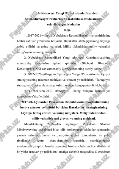 2017-2021-yillarda o‘zbekiston respublikasini rivojlantirishning beshta ustuvor yo‘nalishi bo‘yicha harakatlar strategiyasi — DOCX