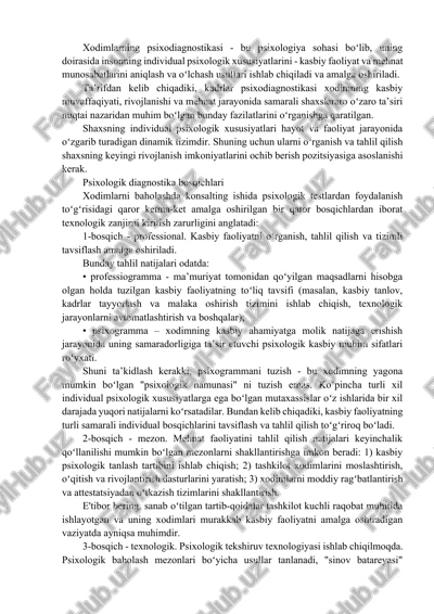 psixodiagnostika — DOCX