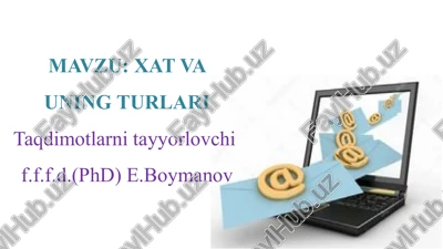 xat va uning turlari — PPTX