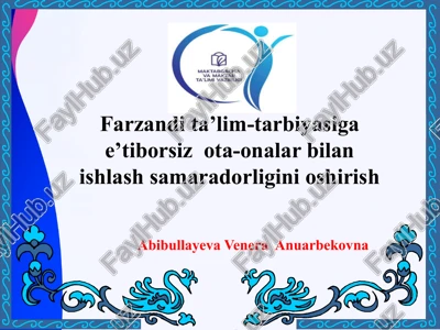 muammoning dolzarbligi — PPTX