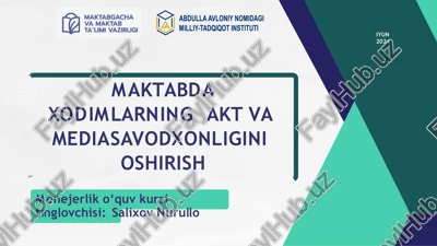 mavzu: o'id adabiyotlar tahlili — PPTX