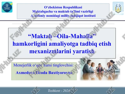 mahalla xalq bilan dava — PPTX